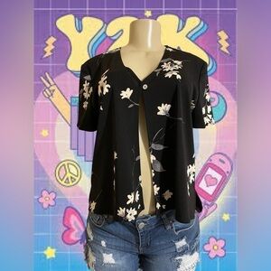 Positive Attitude Black Floral Blouse